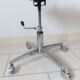 Eurosit vintage industrial workshop chair in chromed metal and orange imitation leather