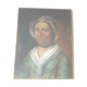 Portrait pastel woman maroufle on canvas early 19th century