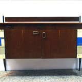 Mid-century decorated sideboard with internal lighting by Società Italiana Compensati Curvati
