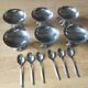 Vintage ice cream or dessert service in stainless steel