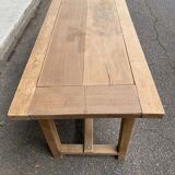 18th century farmhouse dining table renovated in solid oak 200cm