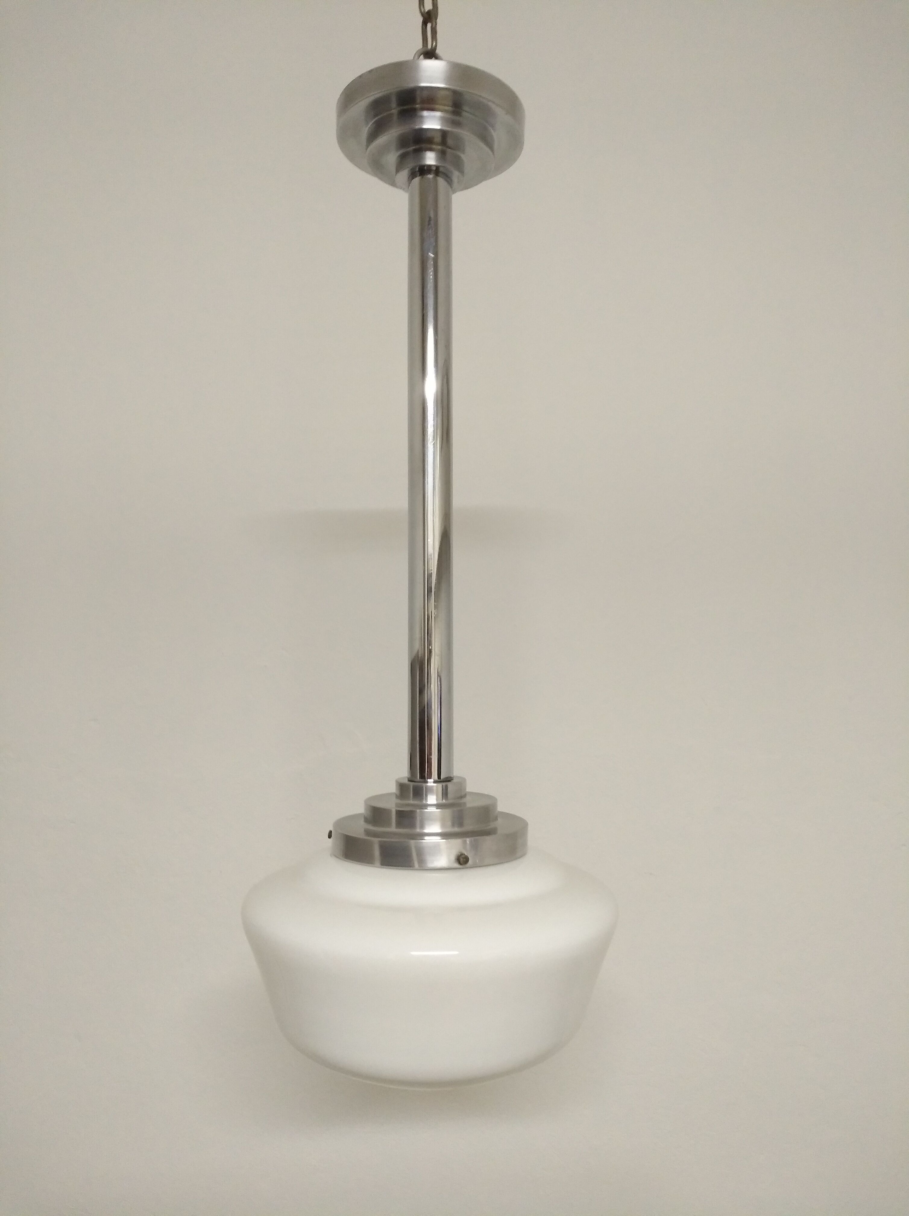 Opaline Art Deco hanging lamp