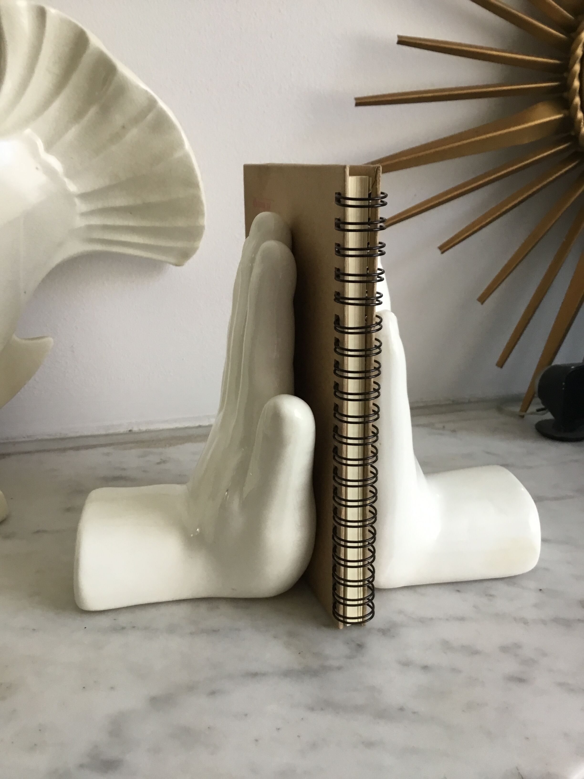 Bookends in earthenware 1980's