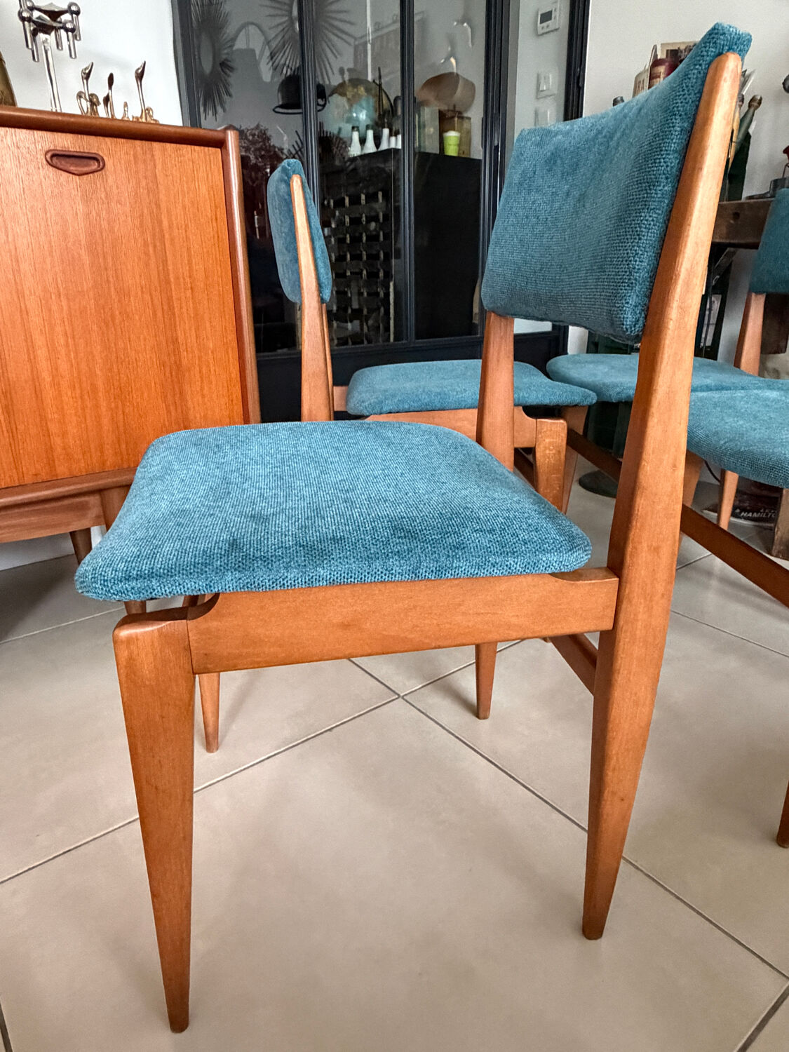 4 vintage Scandinavian style chairs