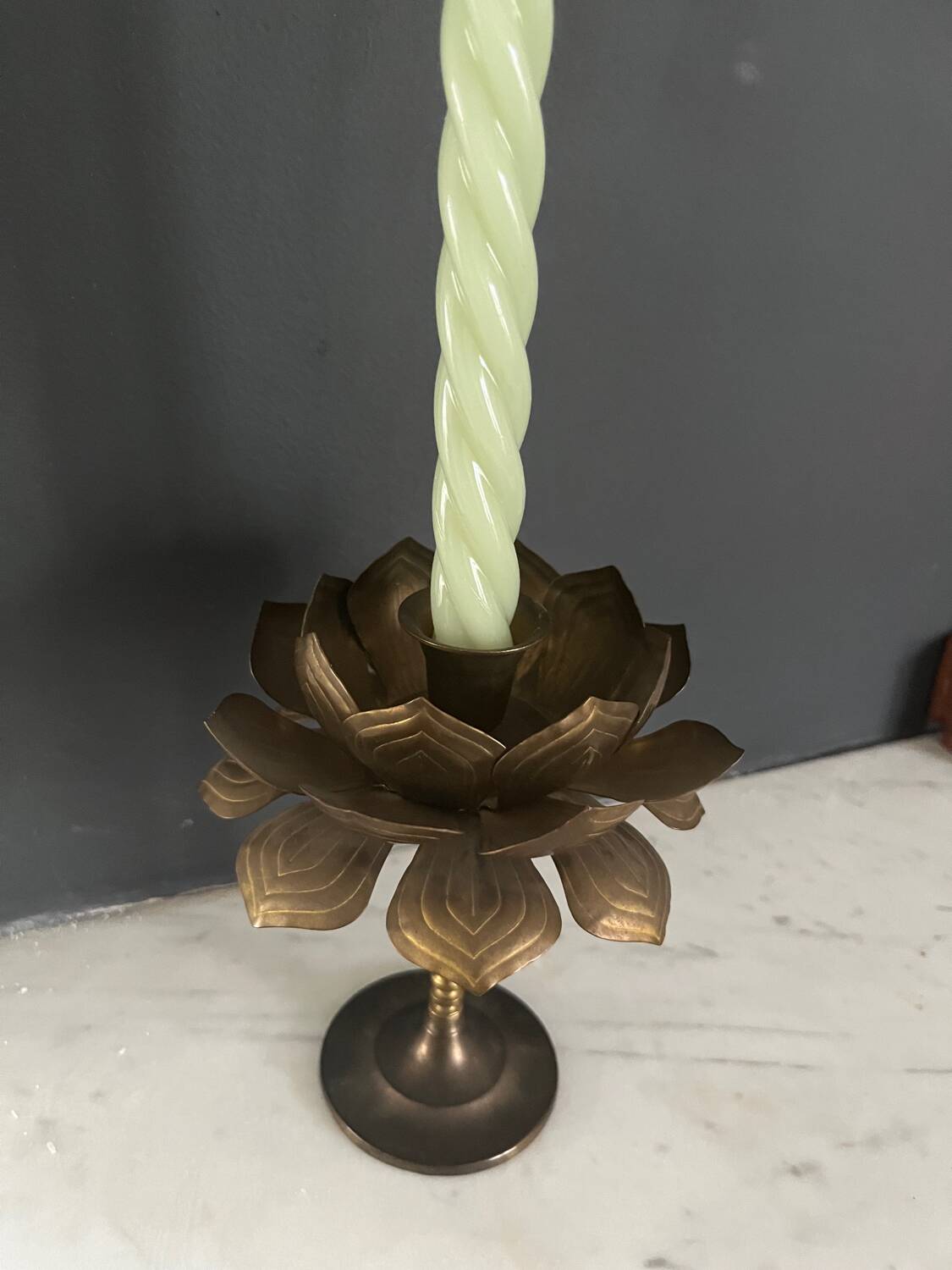 Lotus flower candle holder