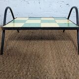 Mini coffee table or tray from the 1950s in two-tone ceramic.