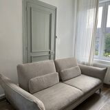 Beige boucle modular sofa