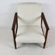 Fauteuil Boucle GFM-142 en ivoire blanc attribué à Edmund Homa, années 1970