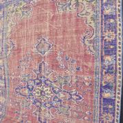 Tapis vintage en laine Oushak sku2303