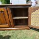 Louis XV 3-door walnut sideboard on plinths