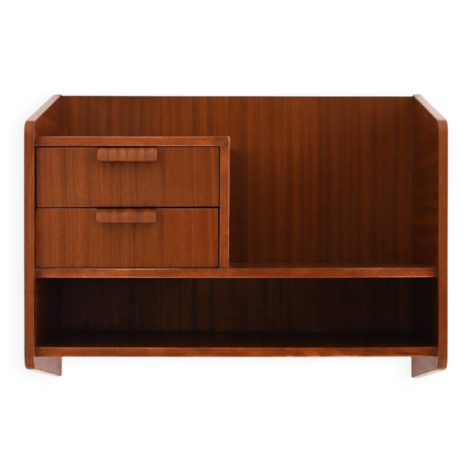 1960s Scandinavian Mahogany Floating Nightstand