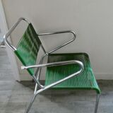 Metal chair and ropes