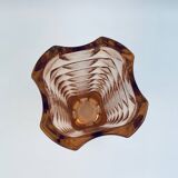 Large pink glass vase in Art Deco style