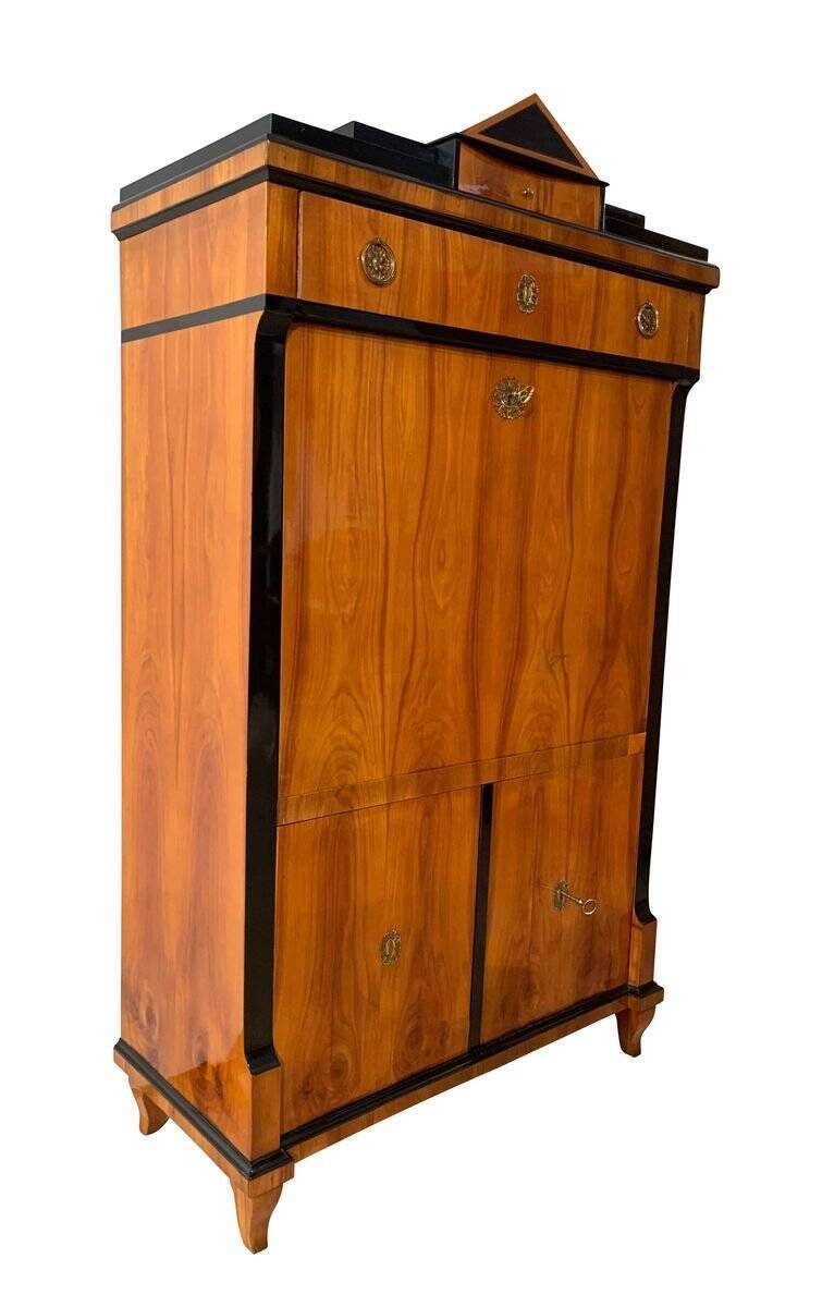 Biedermeier Secretaire in Cherry Veneer, South Germany, 1820s