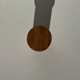 Circular teak monoxyle candlestick, pyramidal with a high central part H7 D5.