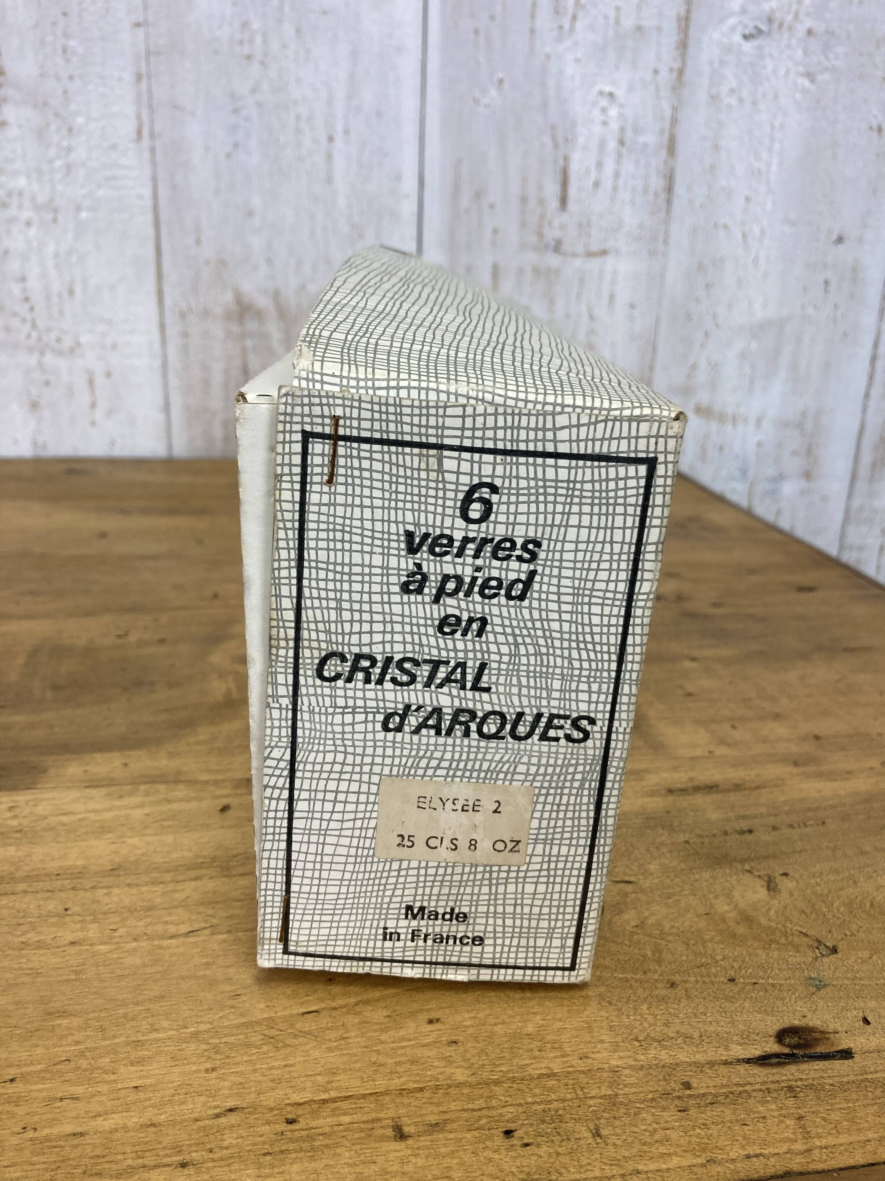 Set of 6 crystal glasses