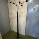 Italian design coat rack – Chrome metal and black lacquer – 1960s-1970s