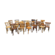 Set of 20 chairs bistro coffee wood curved vintage