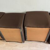 Lot 6 fauteuils tissu en polystyrène rigide année 50/60