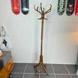 Coat rack parrot swivel Baumann bistro style 1960 curved wood