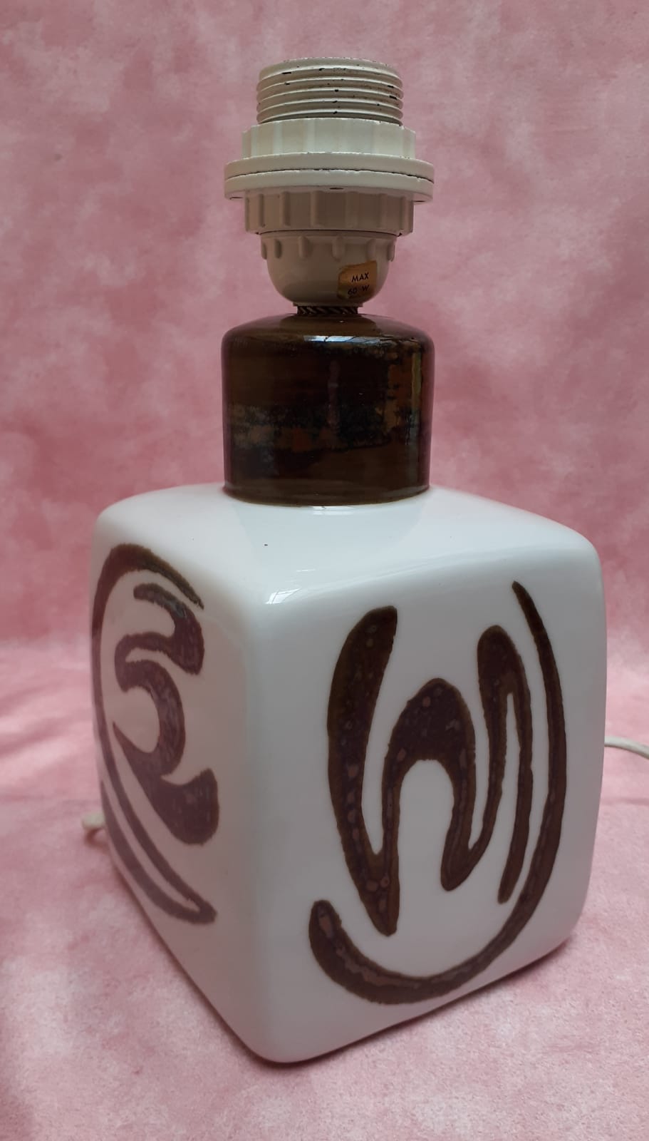 Signed ceramic lamp foot