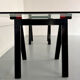 Table / Glass desk "Gaetano" design Gae Aulenti Zanotta 1970s