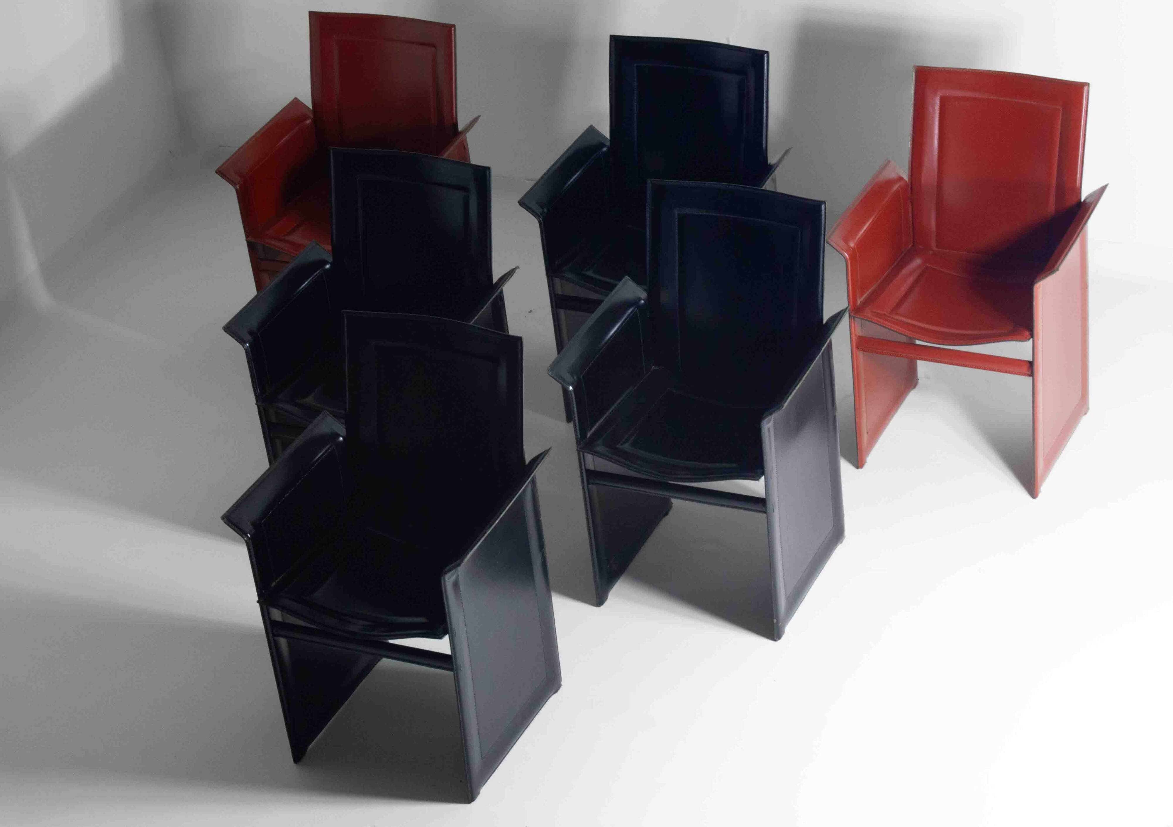 Set of postmodern "Solaria" chairs by Arrben Italy, 1980s