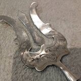 Fish serving fork with 950 silver handle, rococo cherub design