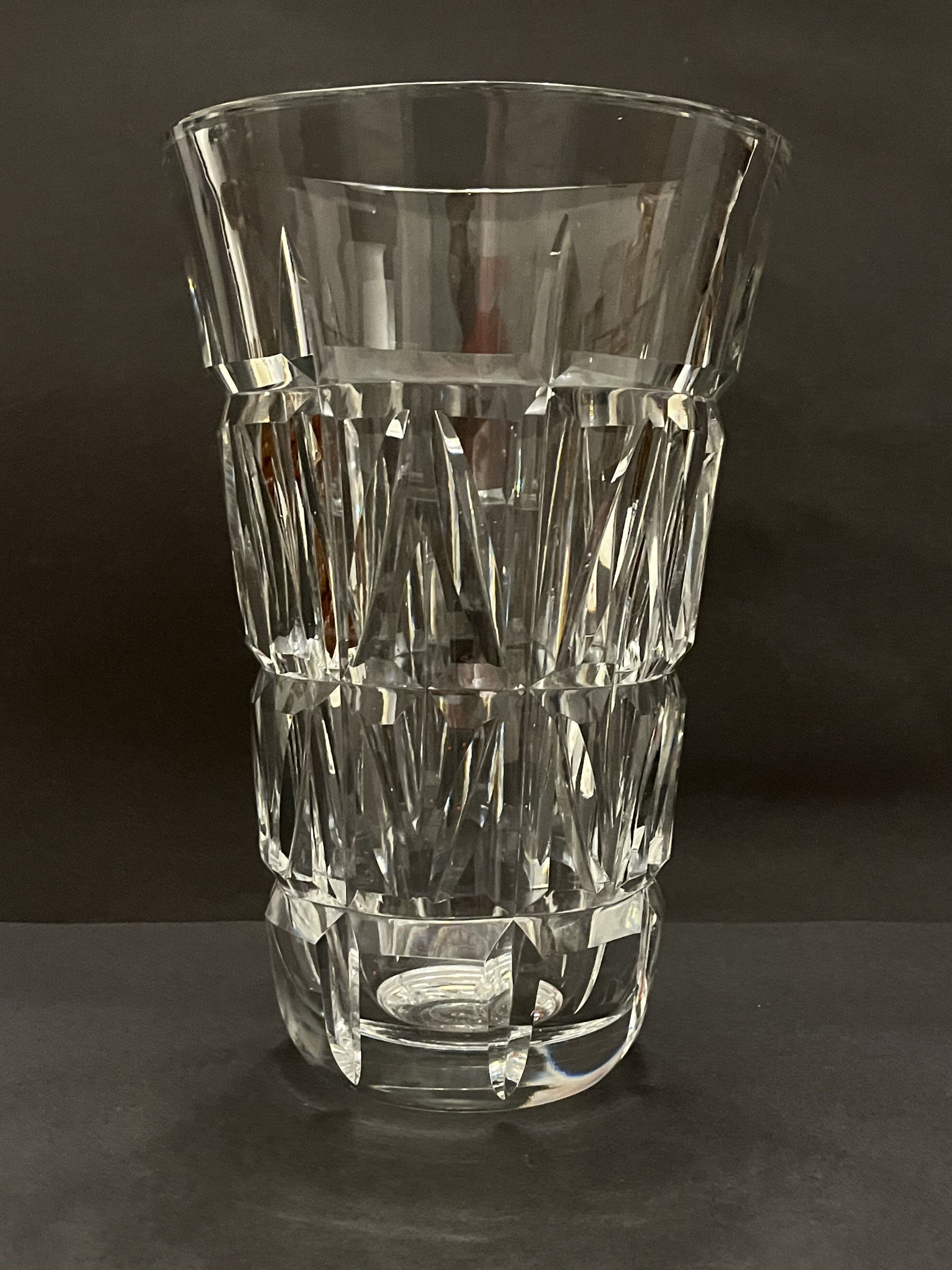 Carved crystal vase from Saint Louis