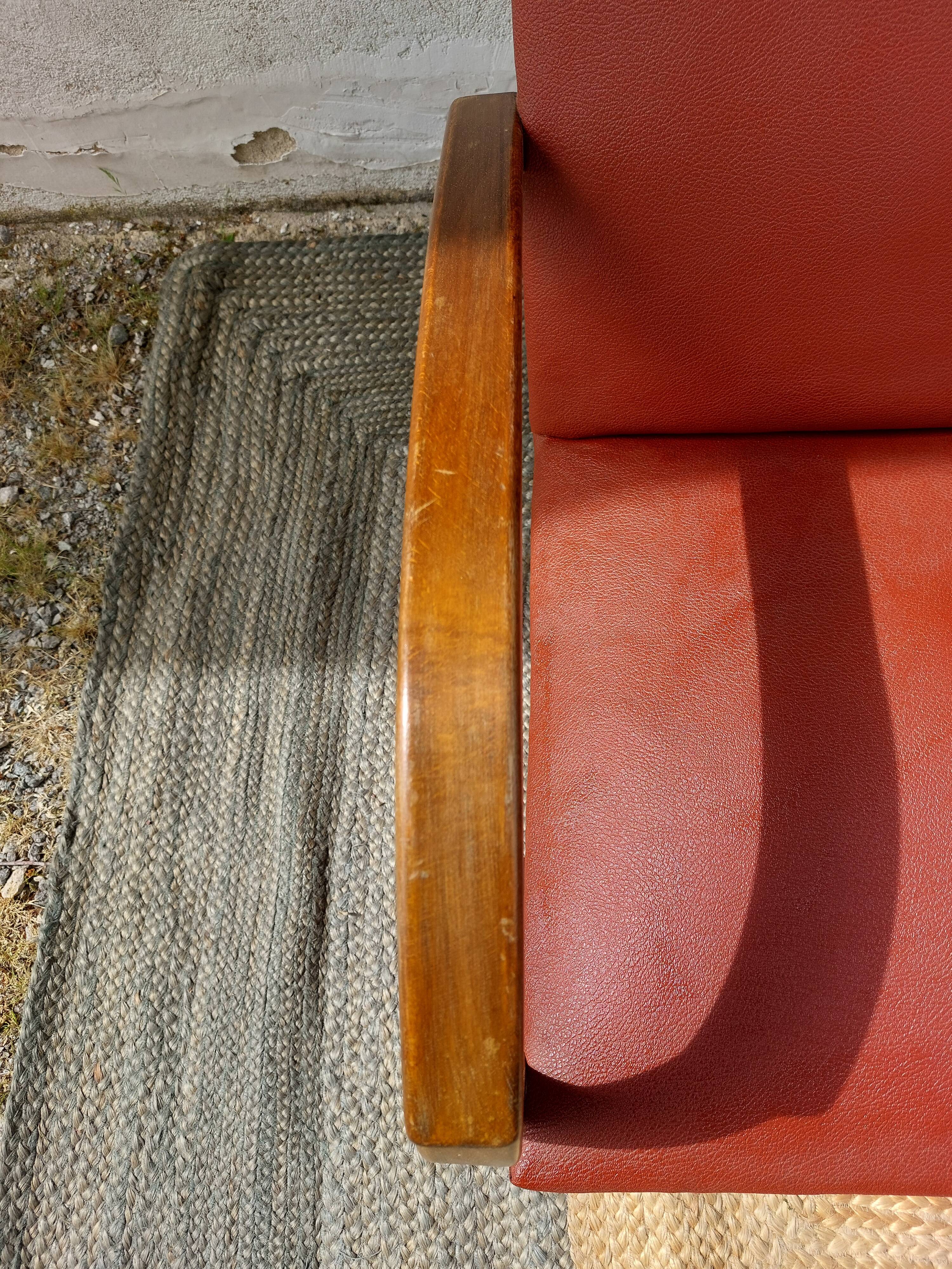 paire de fauteuils art déco, terracotta