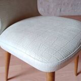 4 vintage Baumann Essor chairs in wood and skai from the 1960s