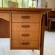 Scandinavian "boomerang" two-sided teak desk Midtjydsk Mobelfabrilk