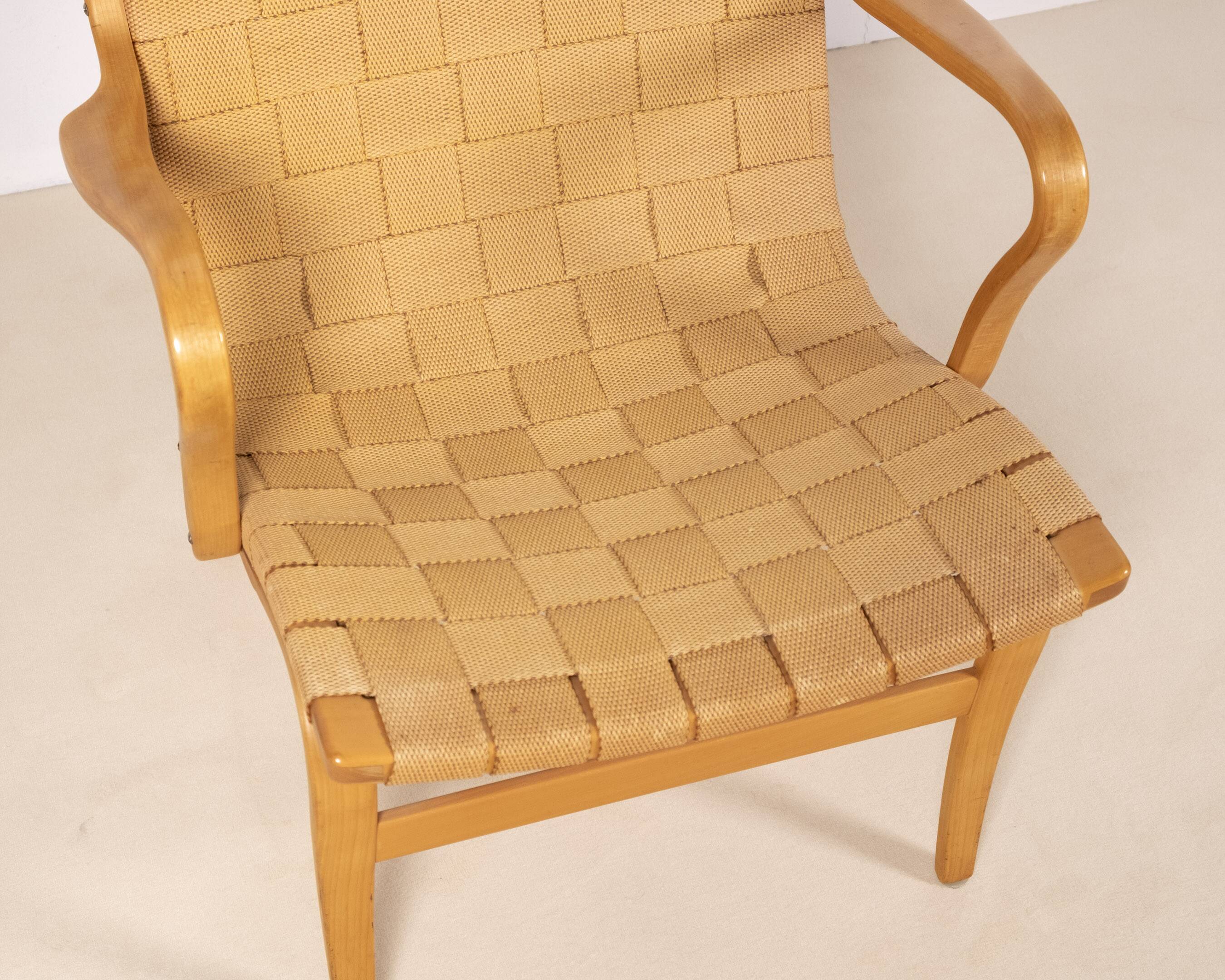 Bruno Mathsson lounge chair High Eva for Firma Karl Mathsson, Sweden