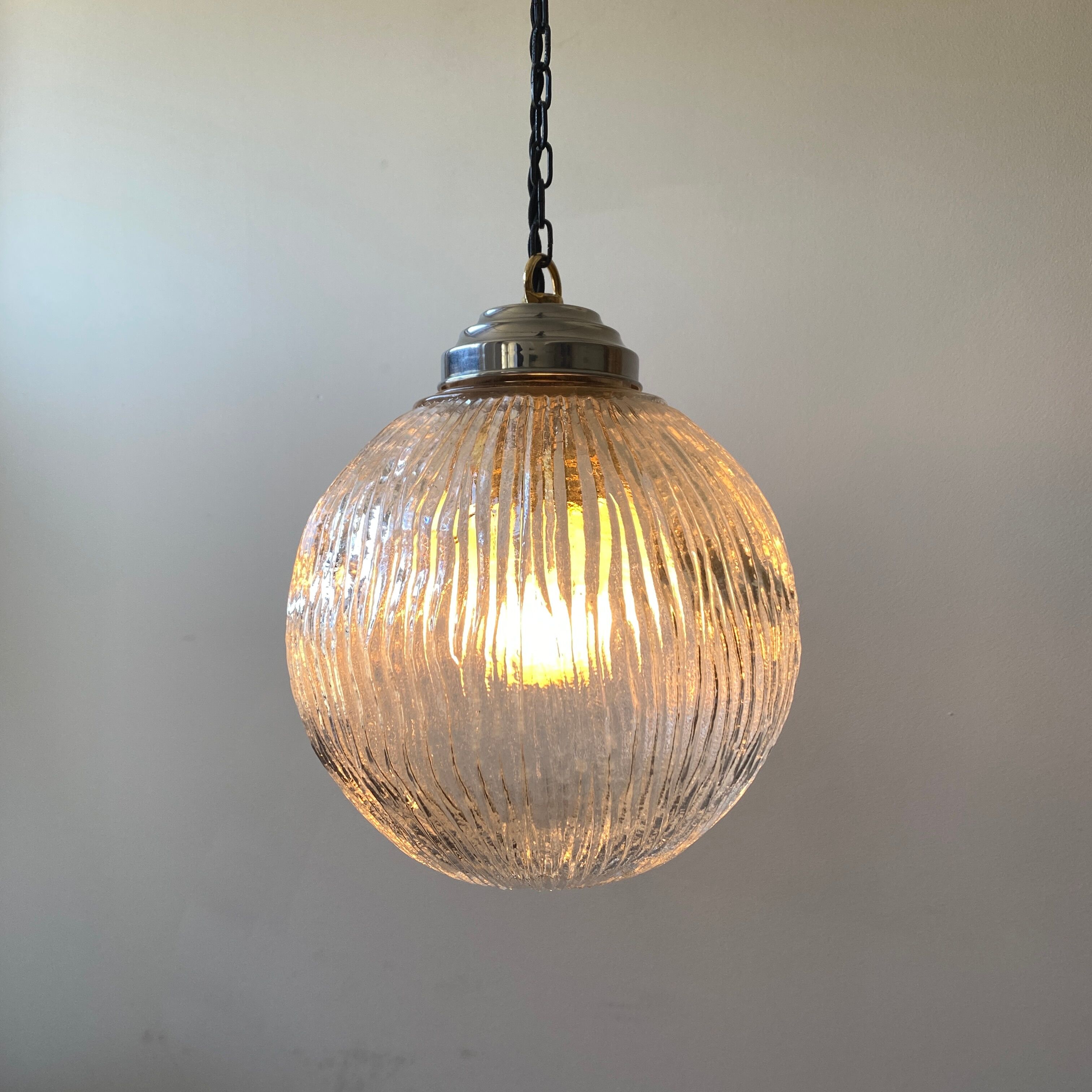 Pair of old pendant lamps art-deco