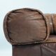 Brown Modular Leather Patchwork Sleeping Sofa Daybed, 1970s