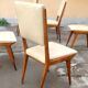 6 wooden chairs in the Italian design of the 19th century, Carlo de Carli
