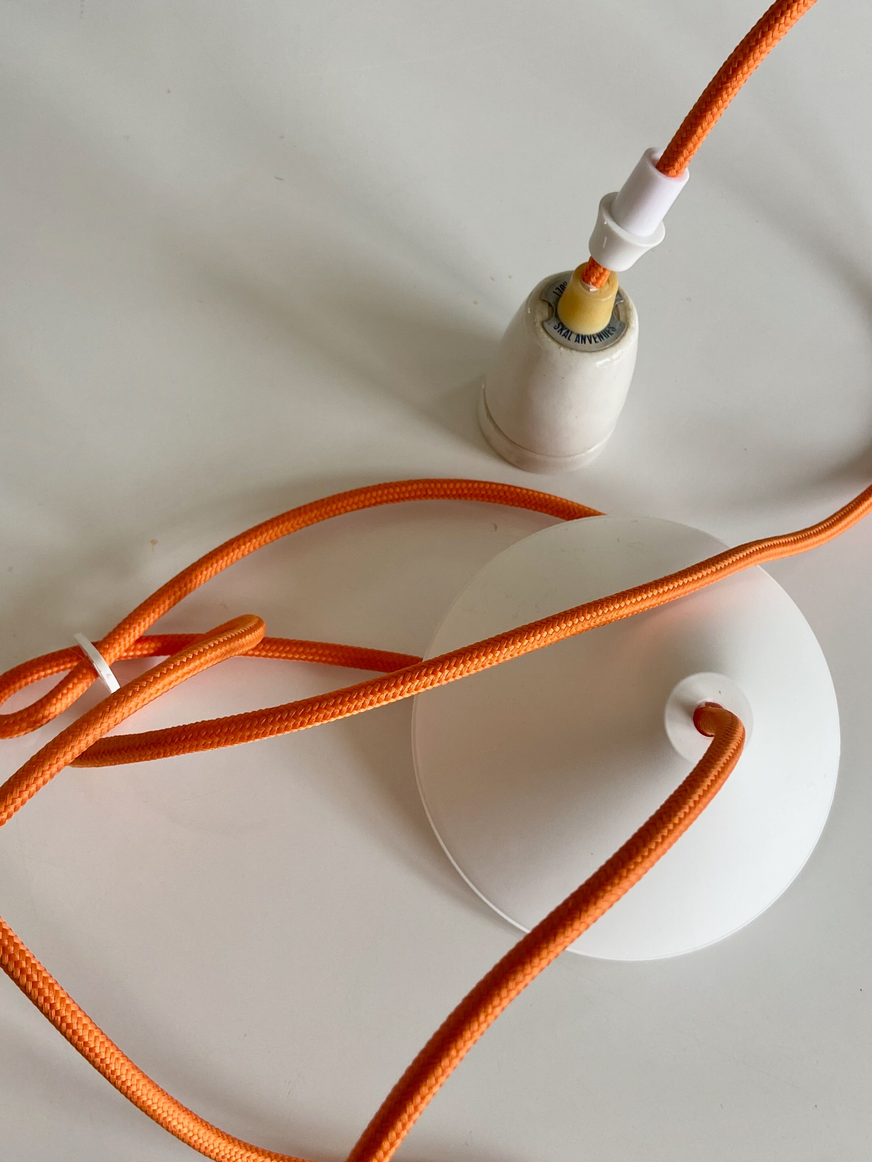 Sven middelboe verona pendant in white and orange by nordisk solar, denmark