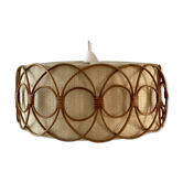 Scandinavian hanging wool and rattan 70s