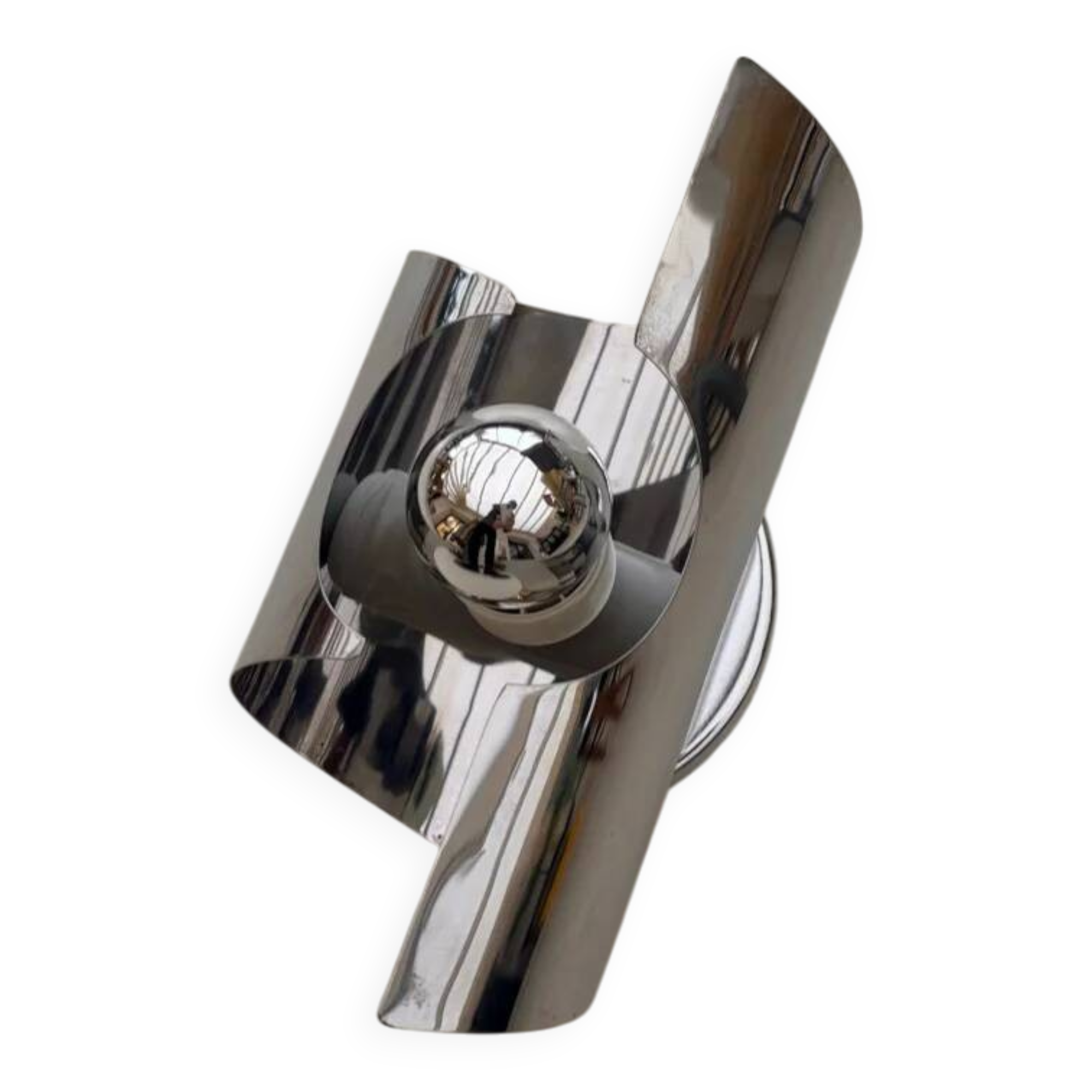 Vintage stainless steel wall light