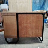 1950s desk in wood and tubular metal