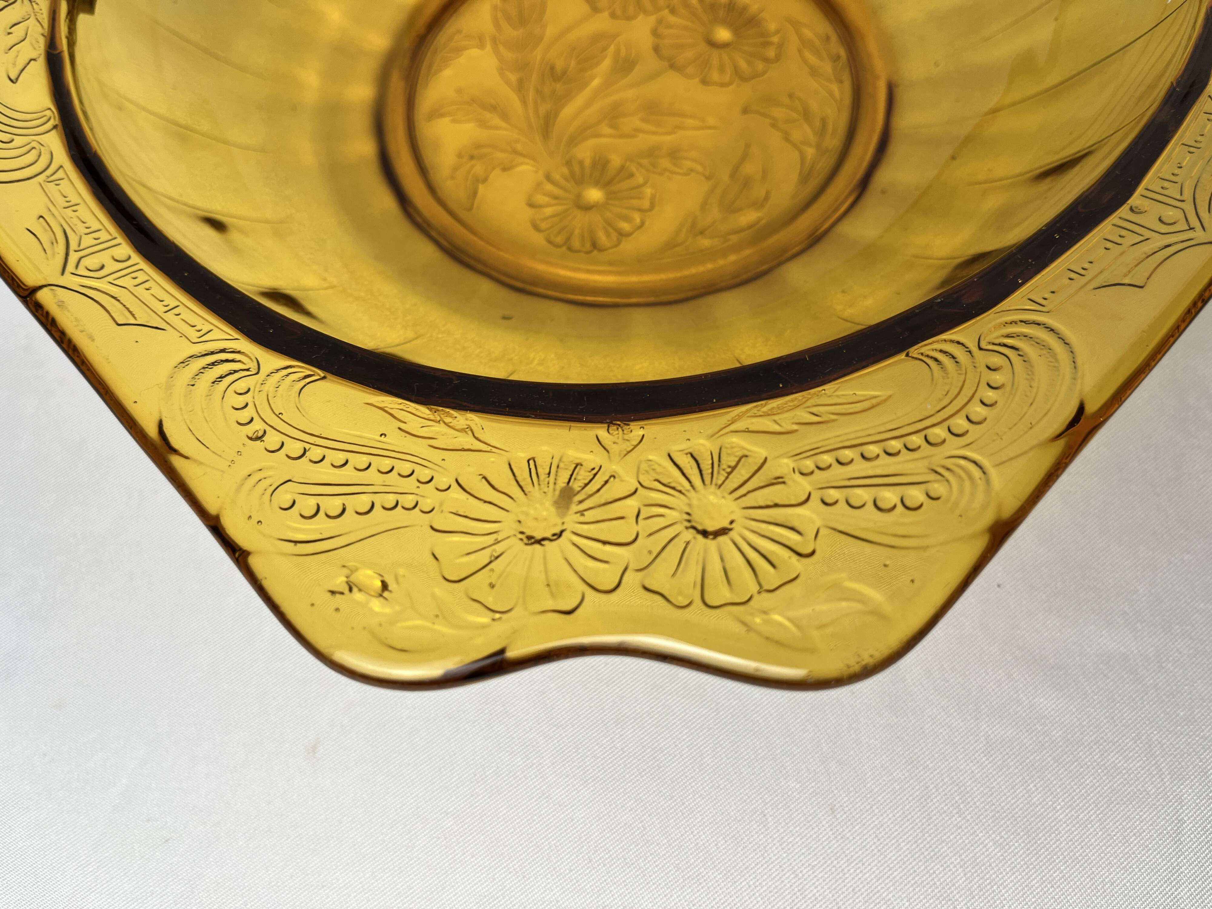 Art Deco, Val Saint Lambert amber glass bowl circa 1930