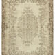 Hand-knotted decorative turkish beige carpet 202 cm x 301 cm