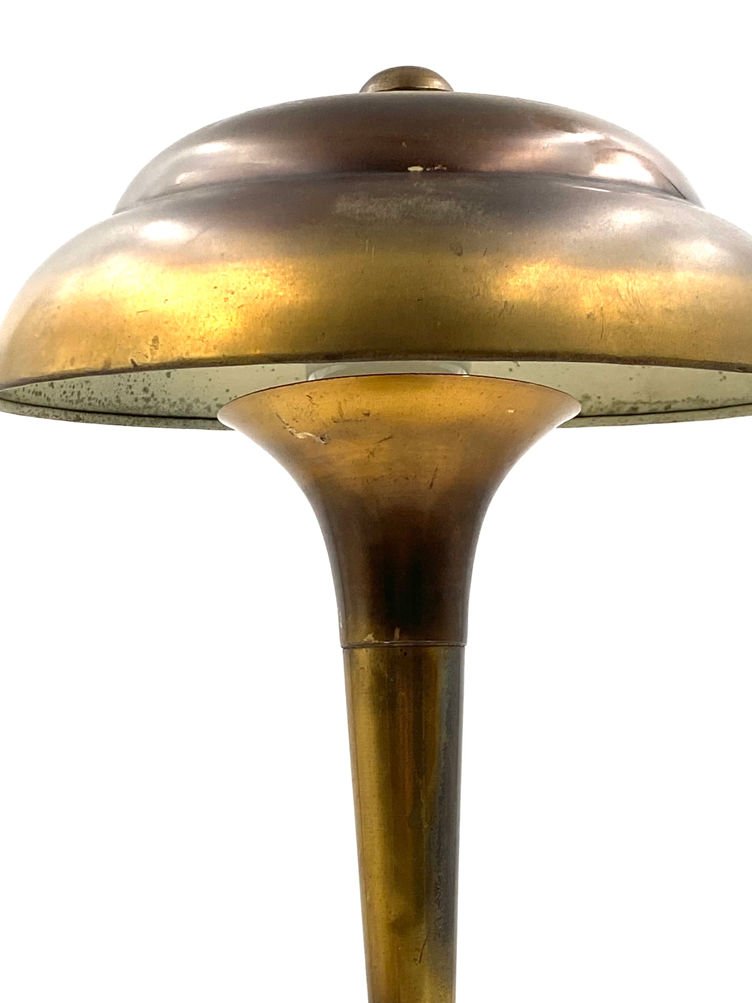 Mid-century brass table lamp, France ca. 1940
