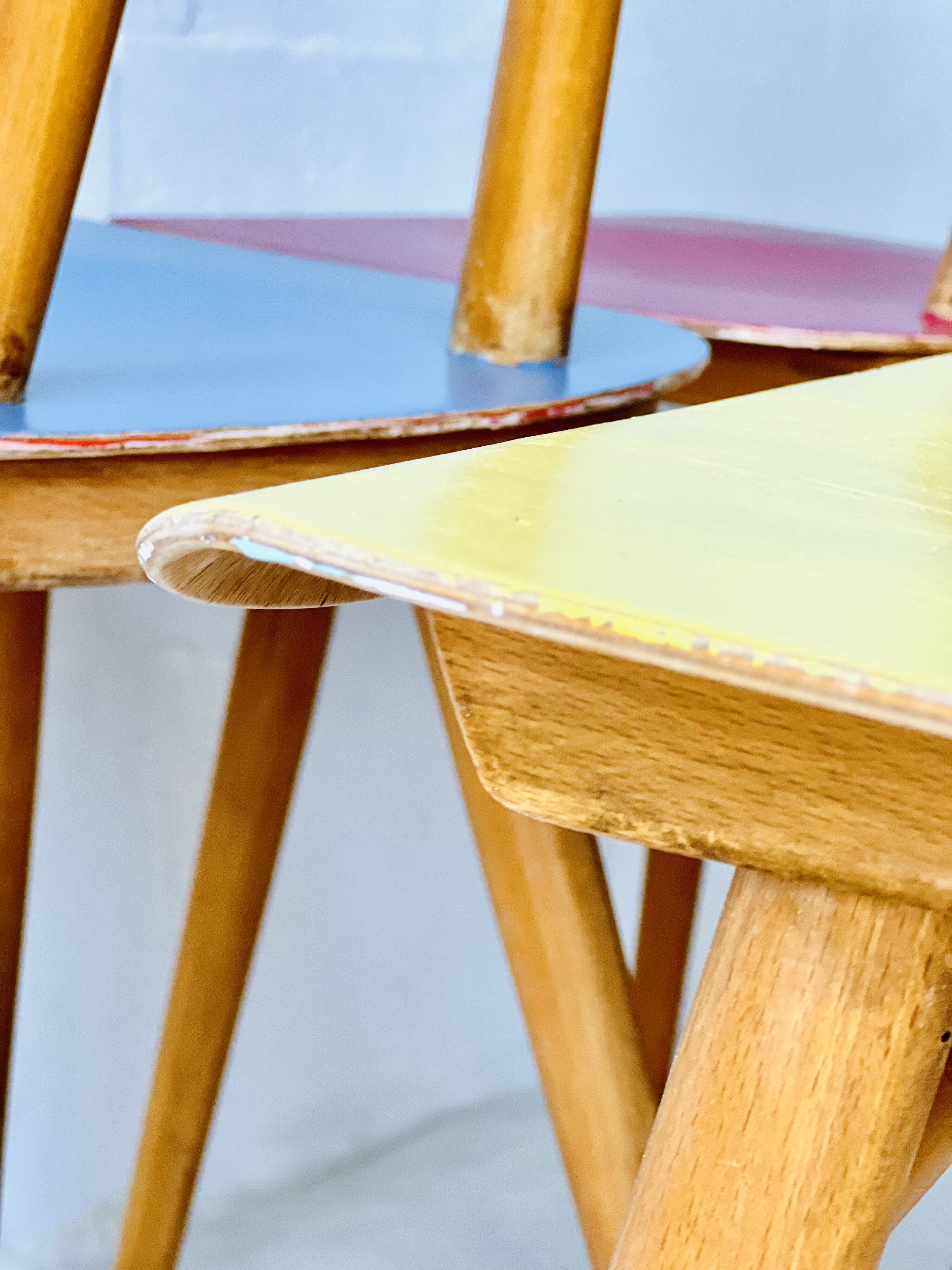 Dining chairs by ton, 1960’