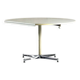 Round adjustable white cocktail/dinner table, Finland, 1960s