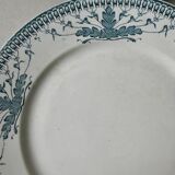 6 large ironstone plates, Badonviller France, D 24 cm