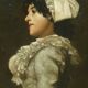 Profil d'une Elègante 1884 signé daté Hst