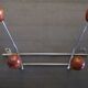 Coat rack/wall hook chrome and wood - 1960s/1970s