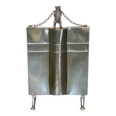 Écran pare-feu Art Déco vers 1920 en chrome poli avec ours