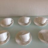 Suite of six cups in white earthenware by Royal Cauldon